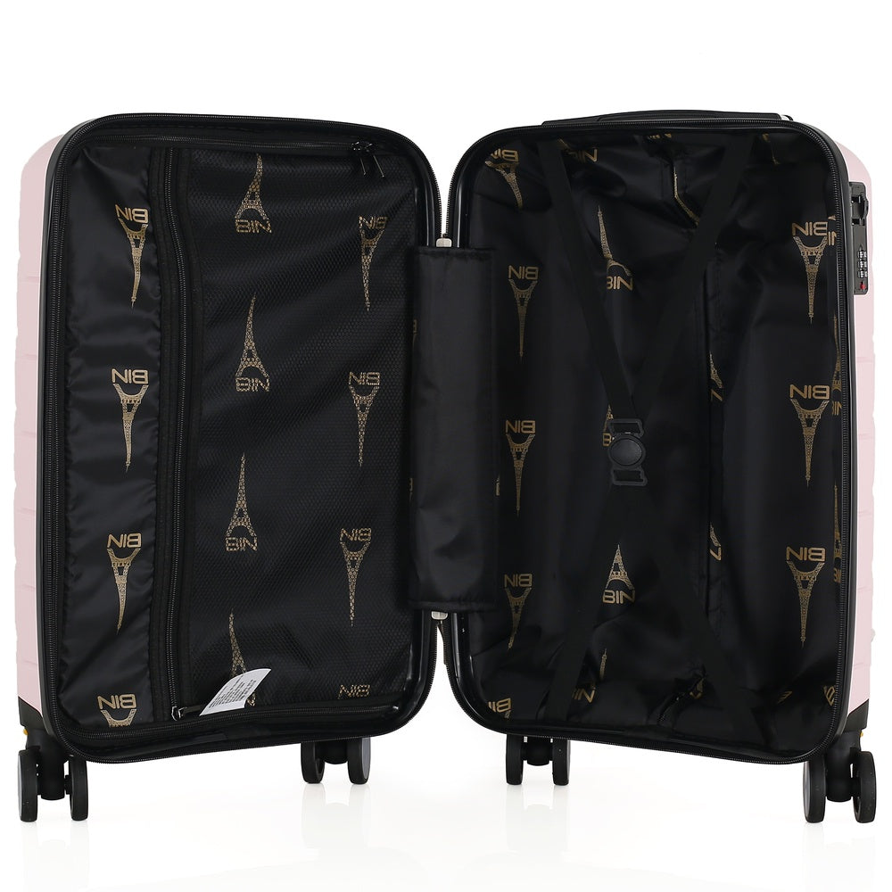 maleta de viaje 20 pulg cabina bin m014 rosado