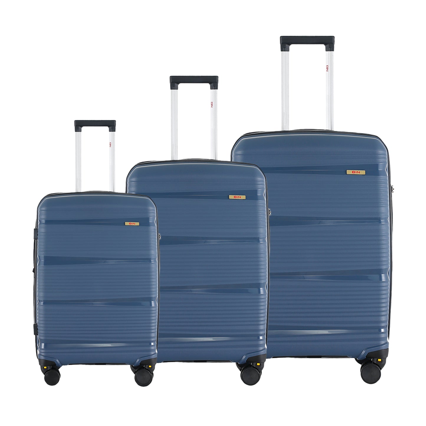 Juego Set Maletas X3 20,24,28 Pulg Bin M018 Azul