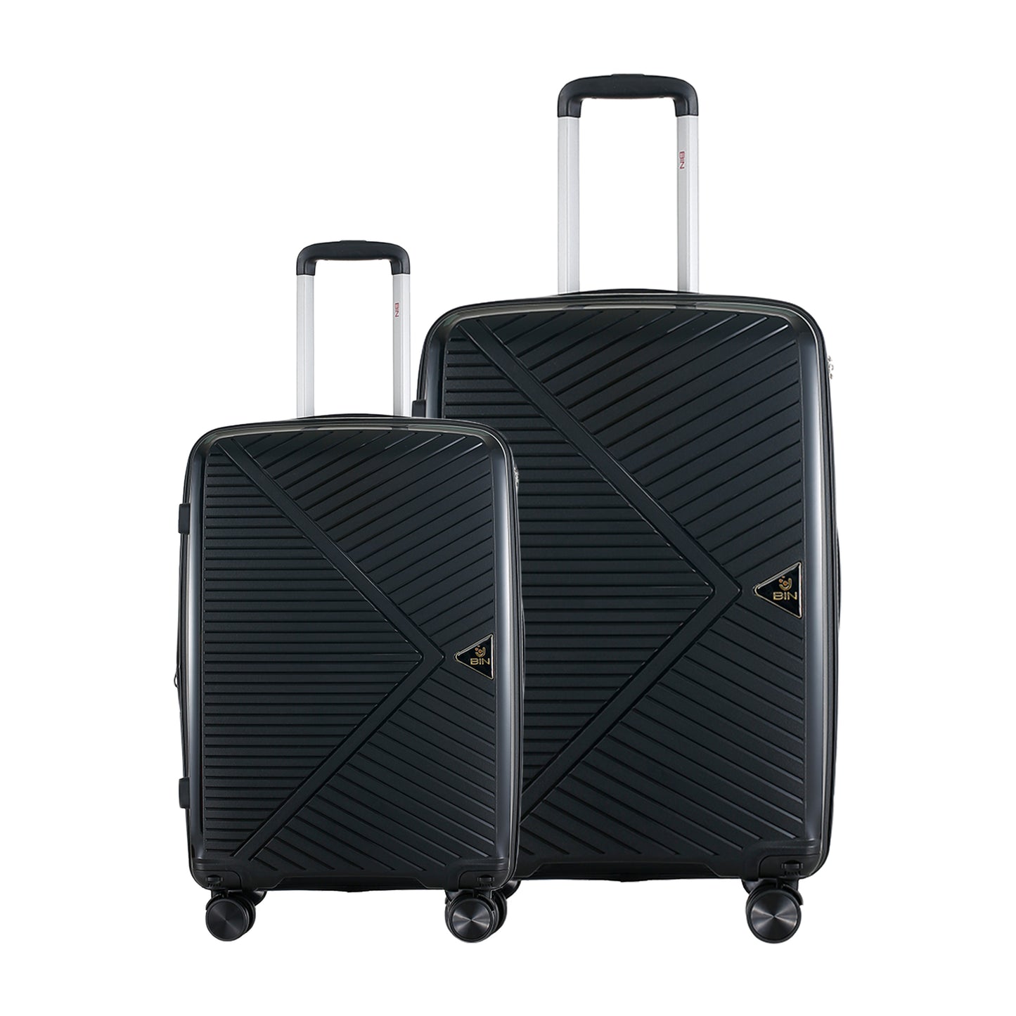 Juego Set Maletas X2 20,28 Pulg Bin M017 Negro