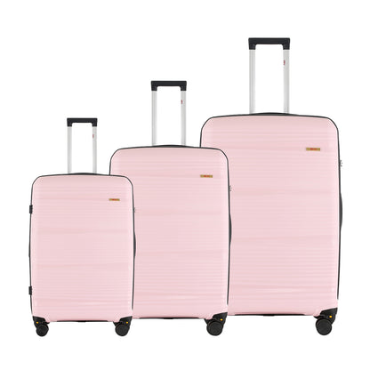 Juego Set Maletas X3 20,24,28 Pulg Bin M018 Rosado