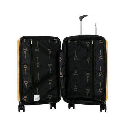 Maleta de Viaje con Ondas Curvas – Ultraliviana ABS, Ruedas 360°, Expandible, Apta Cabina Mod 007