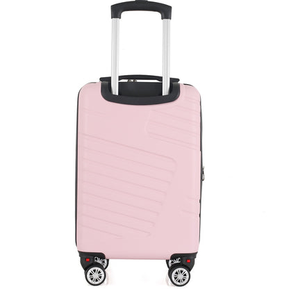 Maleta De Viaje Expandible para Cabina de Mano(10kg) Tamano S Bin M006 Rosado