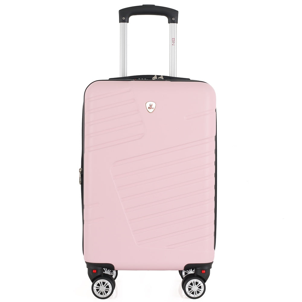 Maleta De Viaje Expandible para Cabina de Mano(10kg) Tamano S Bin M006 Rosado