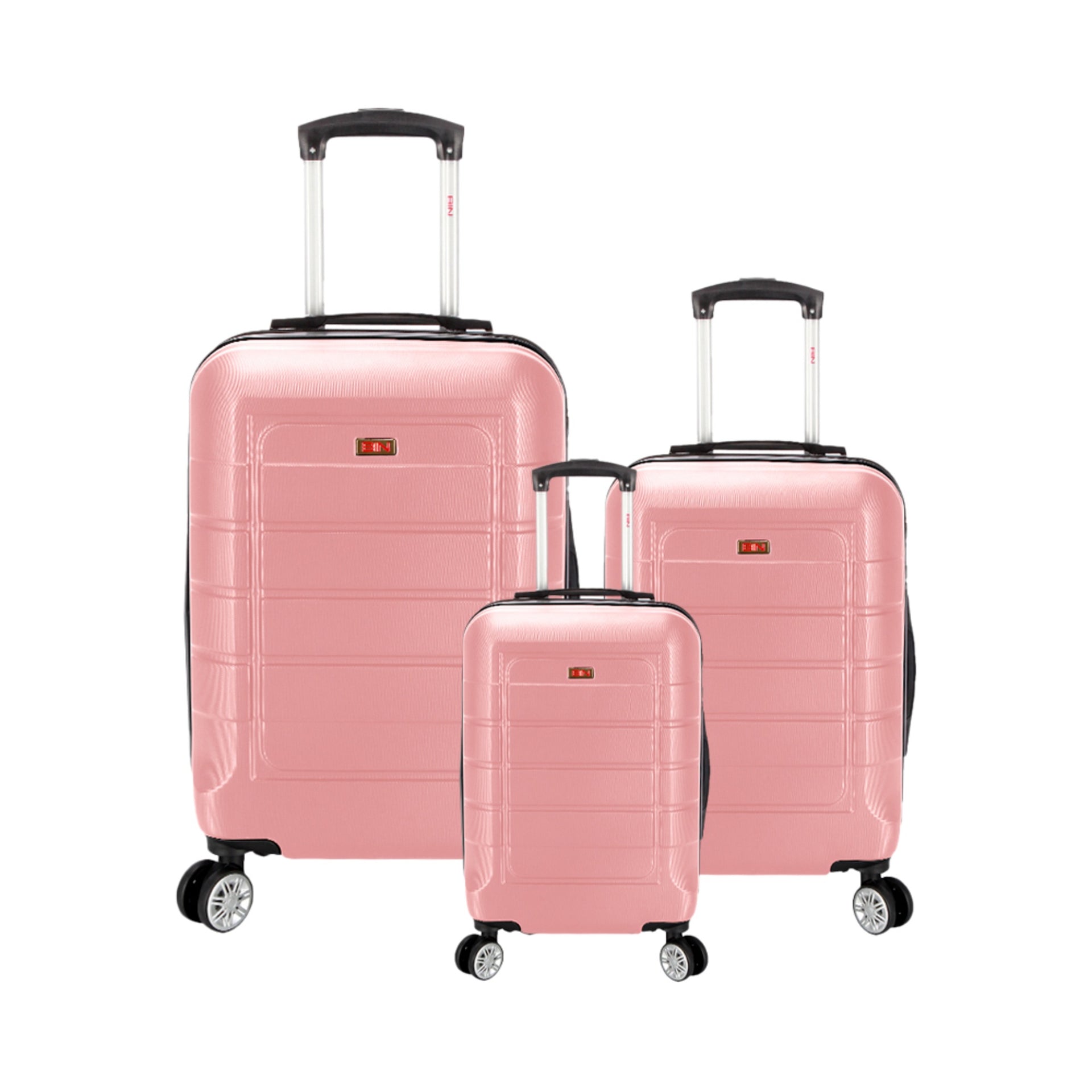 Juego Set Maletas X3 20,24,28 Pulg Bin M011 Oro Rosa