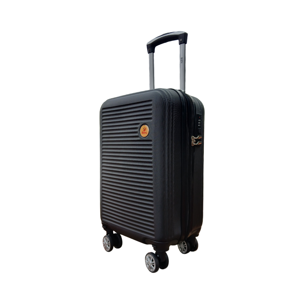 maleta de viaje minimalista con líneas horizontales – rígida abs, liviana, 360°, apta cabina mod 020