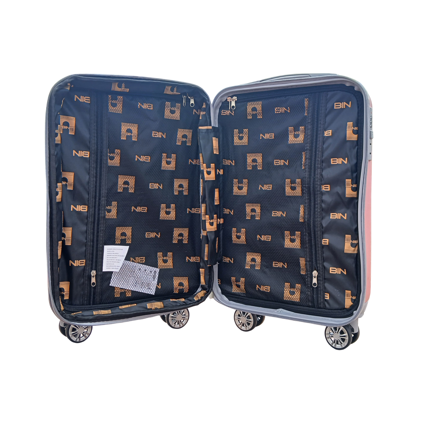 maleta de viaje 23 pulg expandible mediana bin m021 rosado