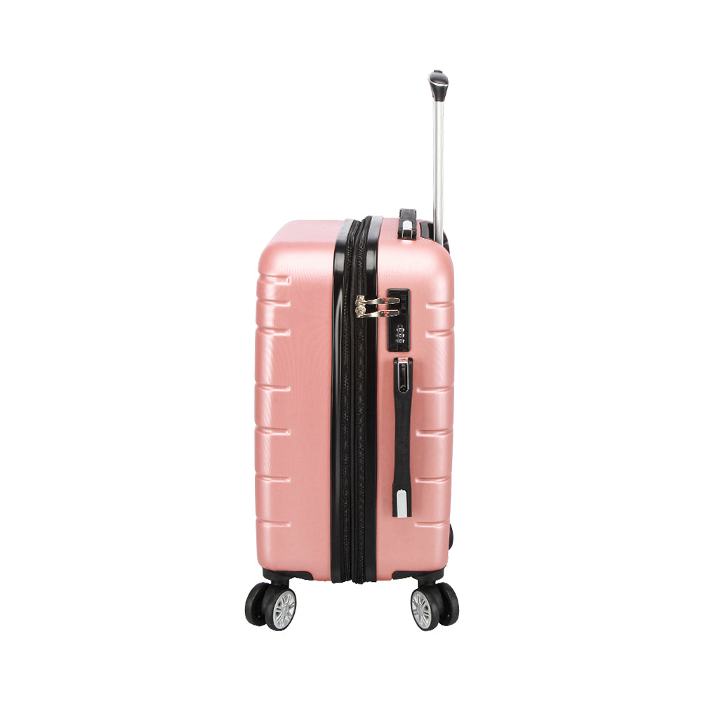 Maleta De Viaje 19 Pulg. Expandible Cabina 10Kg Bin M012 Oro Rosa