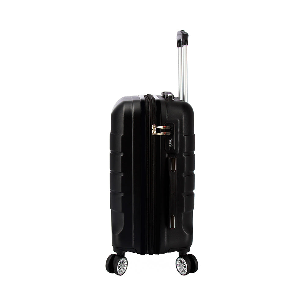 Maleta De Viaje 19 Pulg. Expandible Cabina 10 Kg Bin M011 Negro