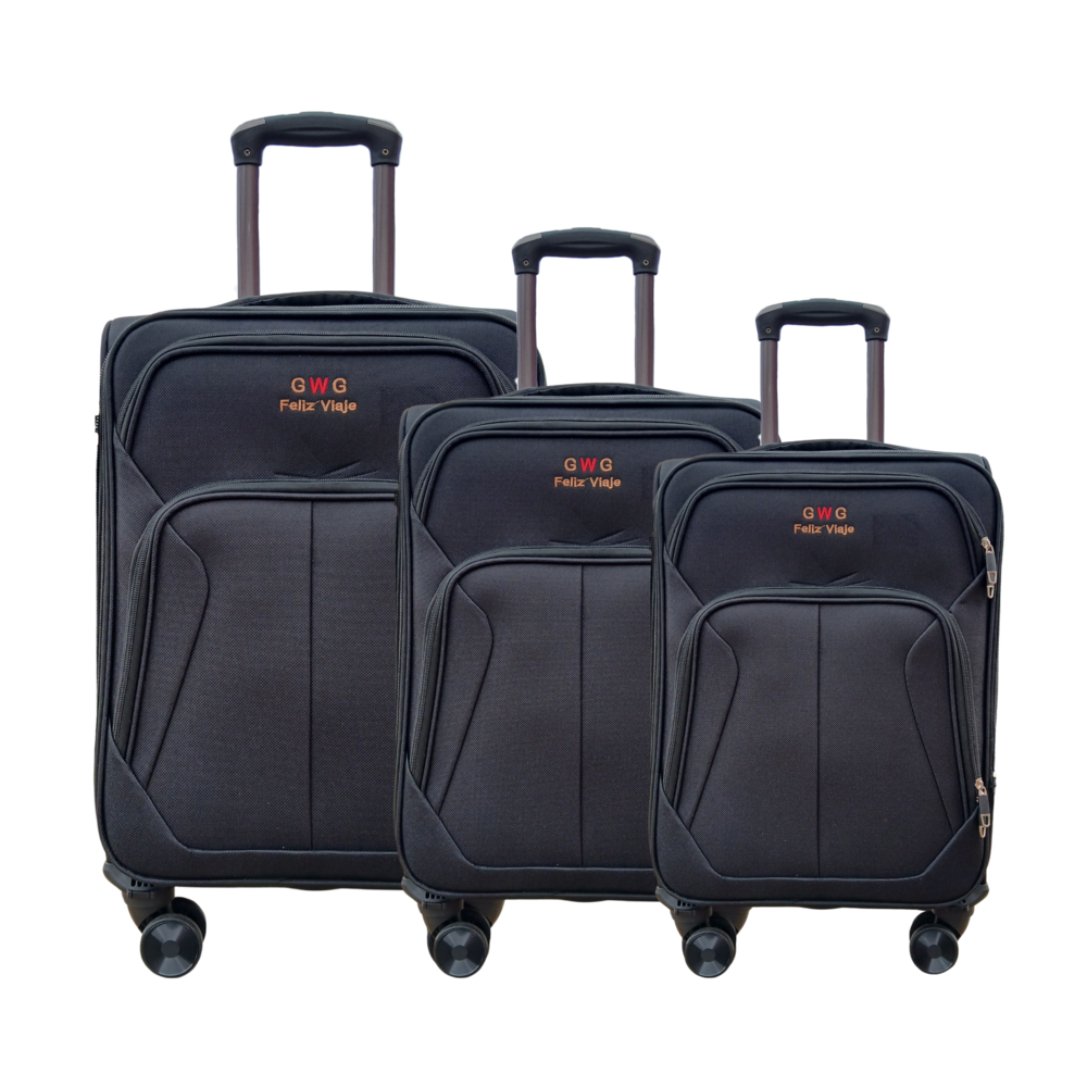 Juego Set Maletas X3 20,24,28 Pulg Bin M023 Negro