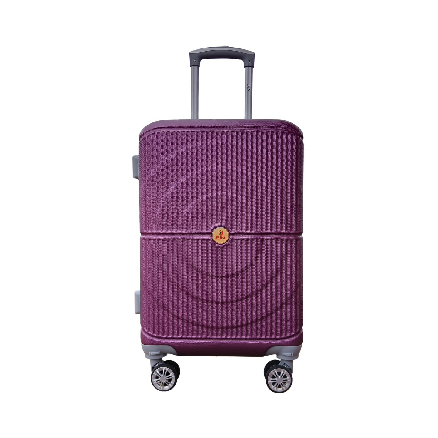 maleta de viaje con círculos concéntricos – diseño moderno, abs rígida, ruedas 360°, expandible mod022