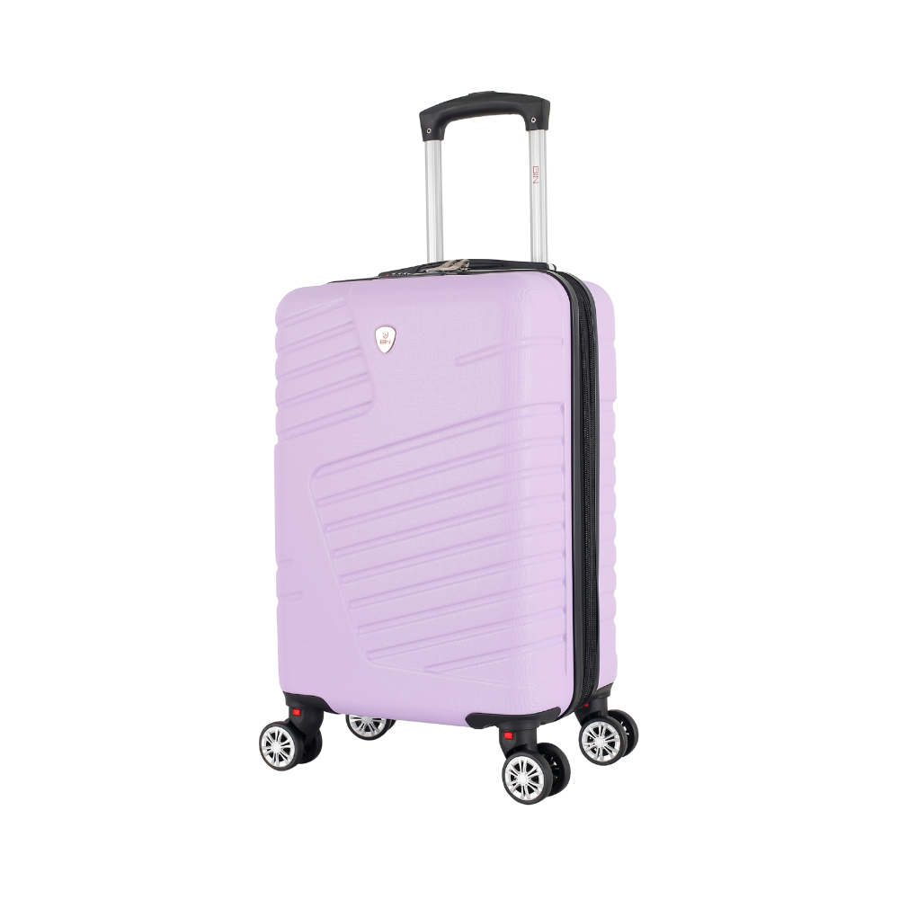 maleta de viaje rígida abs diseño geométrico – liviana, 360° spinner, expandible, ideal cabina mod 006