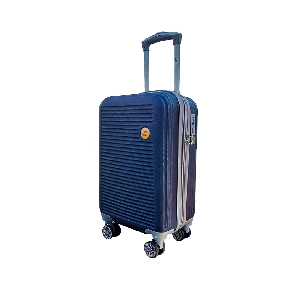 maleta de viaje minimalista con líneas horizontales – rígida abs, liviana, 360°, apta cabina mod 020