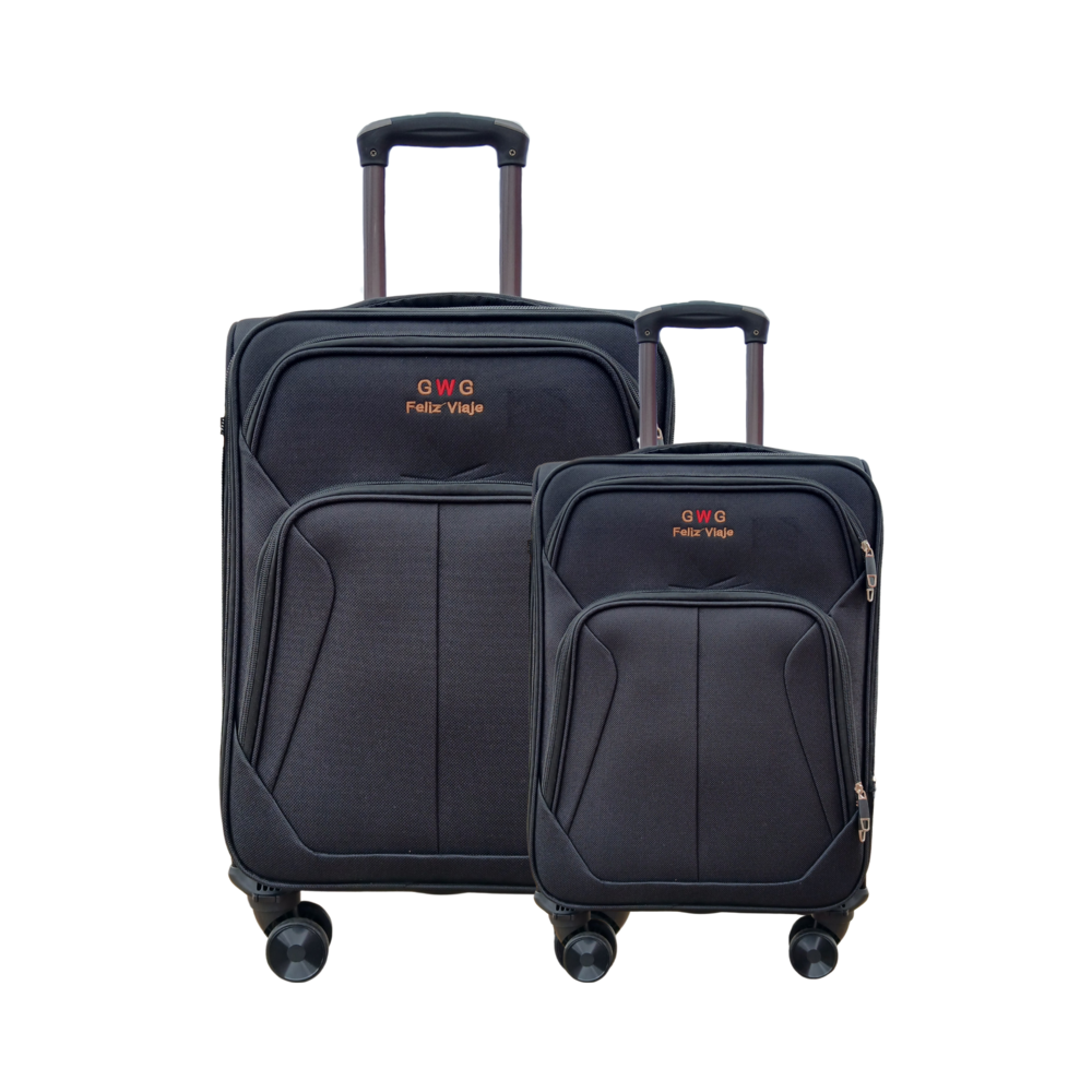 Juego Set Maletas X2 18,24 Pulg Bin M023 Negro