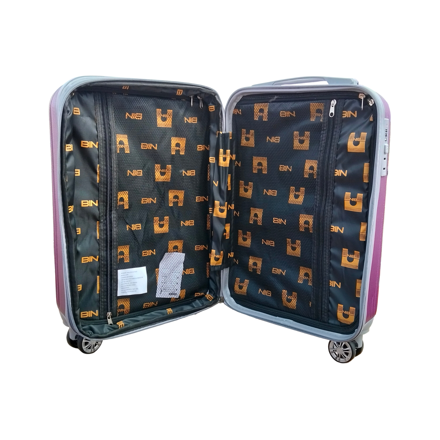 maleta de viaje 22 pulg expandible mediana bin m022 violeta