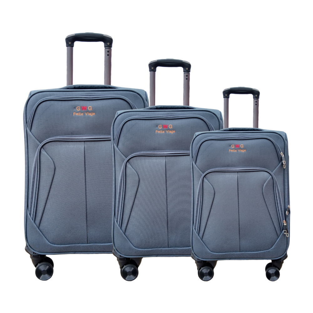 Juego Set Maletas X3 20,24,28 Pulg Bin M023 Gris