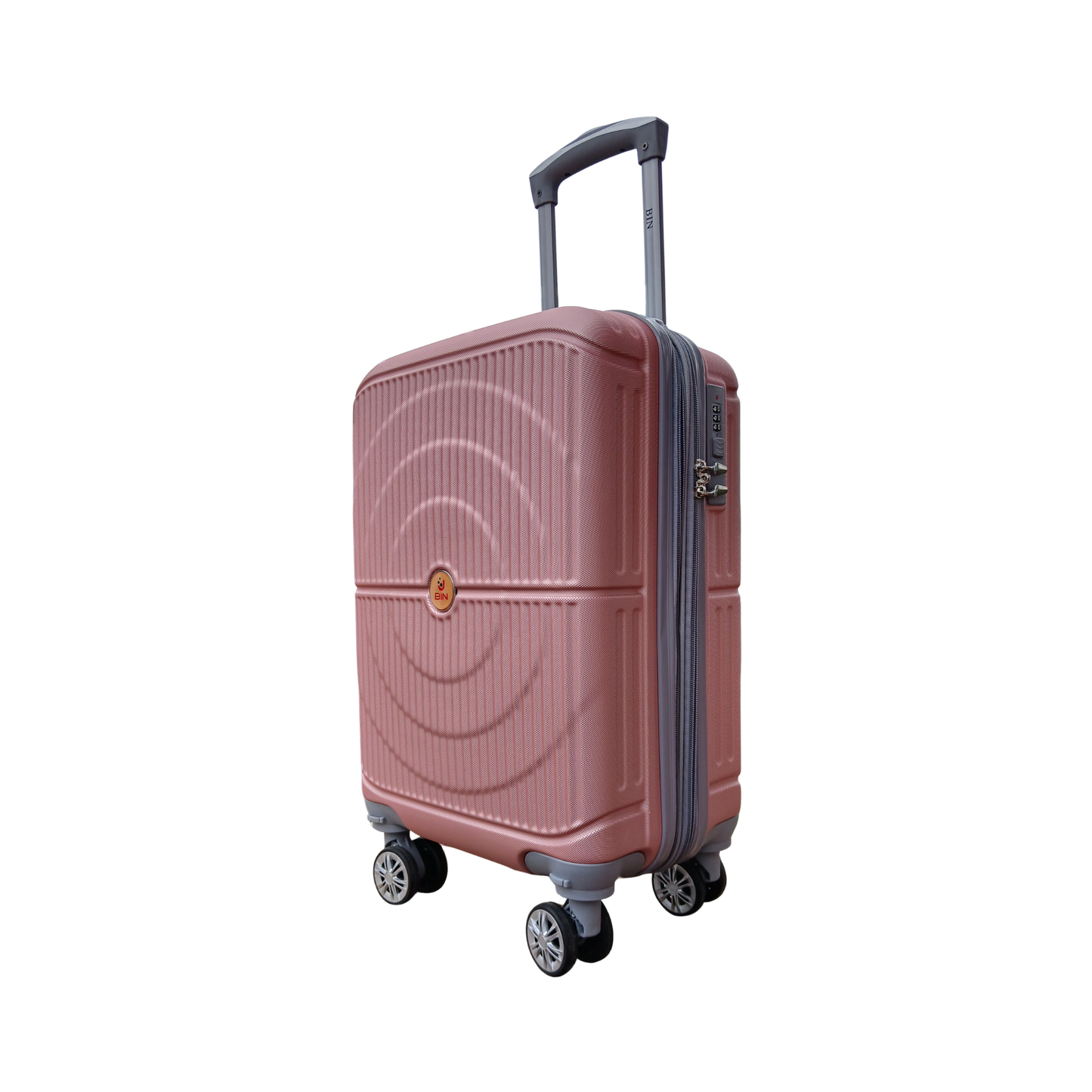 maleta de viaje con círculos concéntricos – diseño moderno, abs rígida, ruedas 360°, expandible mod022