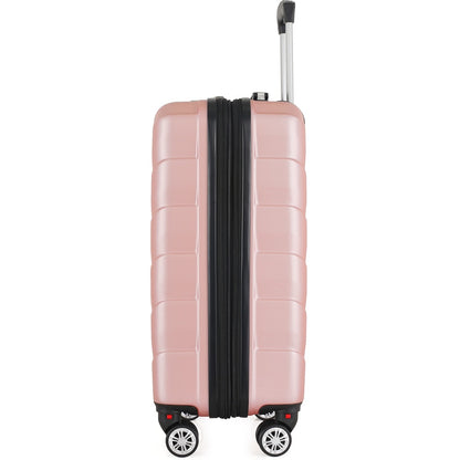 Maleta De Viaje Expandible para Cabina de Mano(10kg) Tamano S Bin M007 Oro Rosa