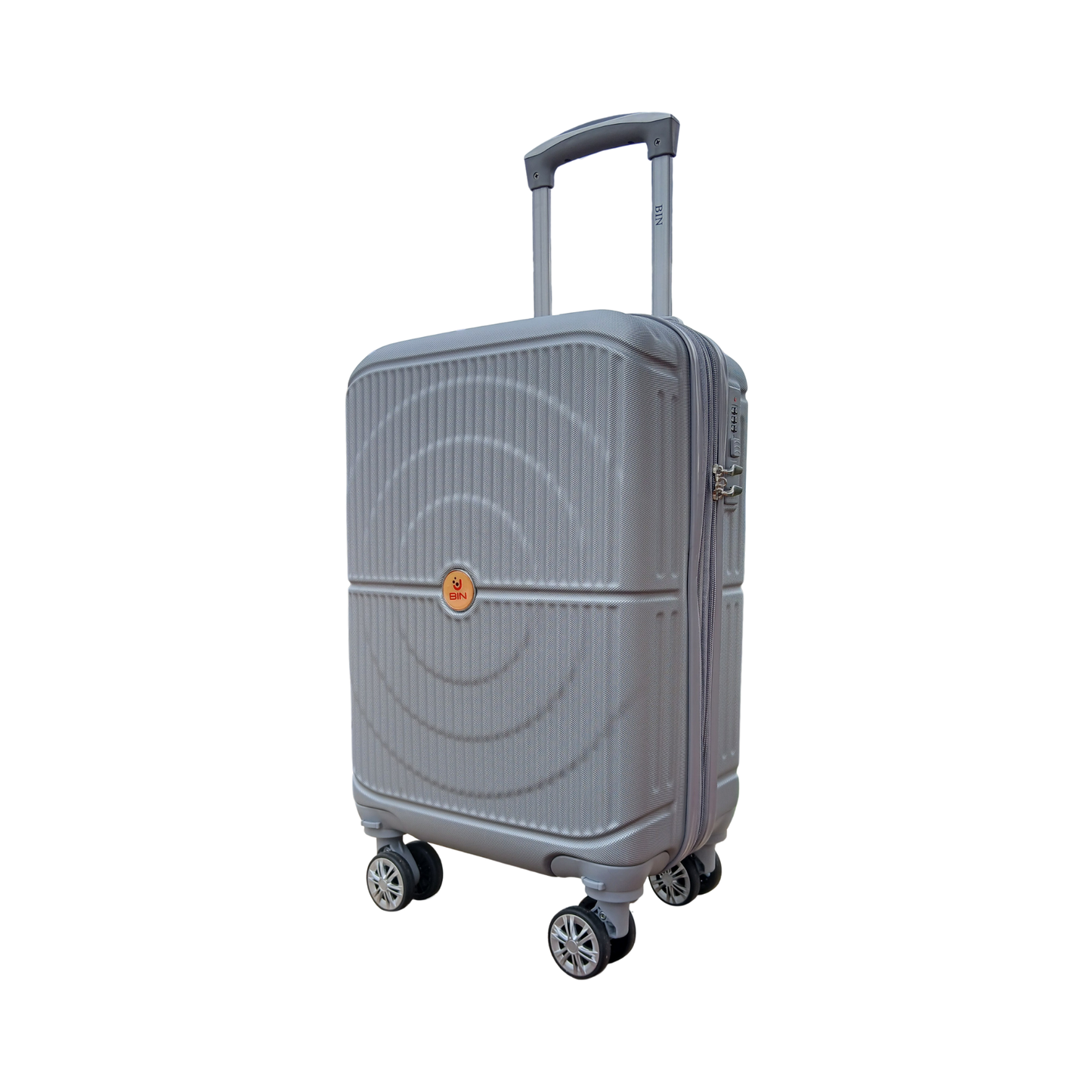 maleta de viaje con círculos concéntricos – diseño moderno, abs rígida, ruedas 360°, expandible mod022