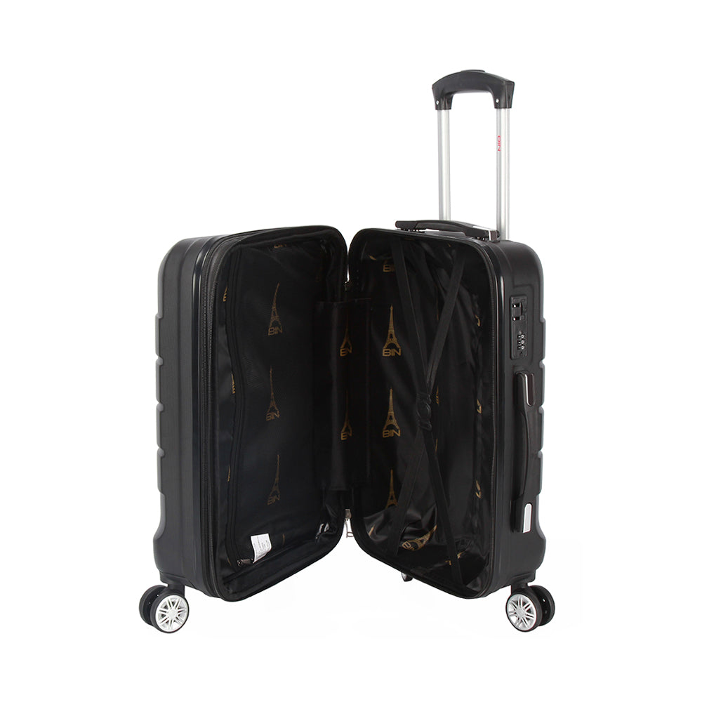 Maleta De Viaje 19 Pulg. Expandible Cabina 10 Kg Bin M011 Negro