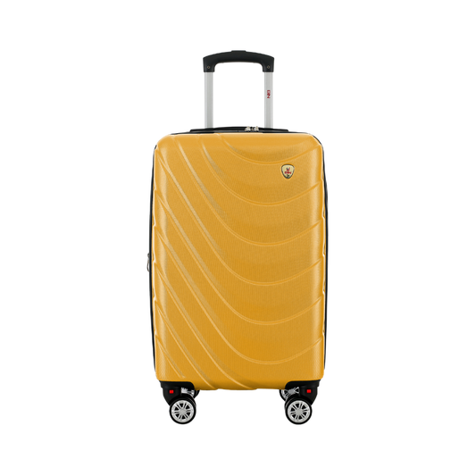 Maleta de Viaje con Ondas Curvas – Ultraliviana ABS, Ruedas 360°, Expandible, Apta Cabina Mod 007