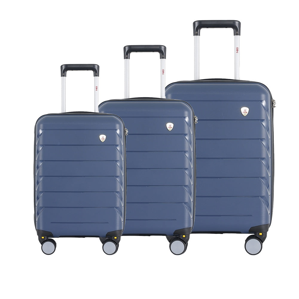 Juego Set Maletas X3 20,24,28 Pulg Bin M014 Azul