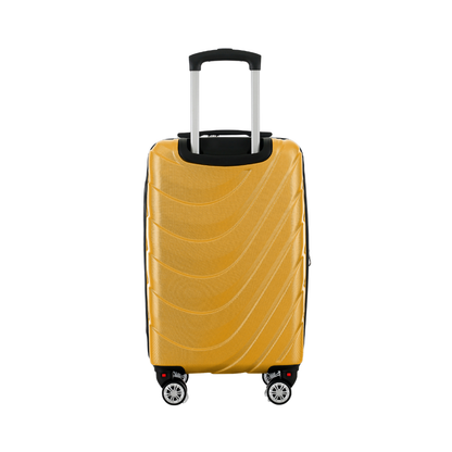 Maleta de Viaje con Ondas Curvas – Ultraliviana ABS, Ruedas 360°, Expandible, Apta Cabina Mod 007