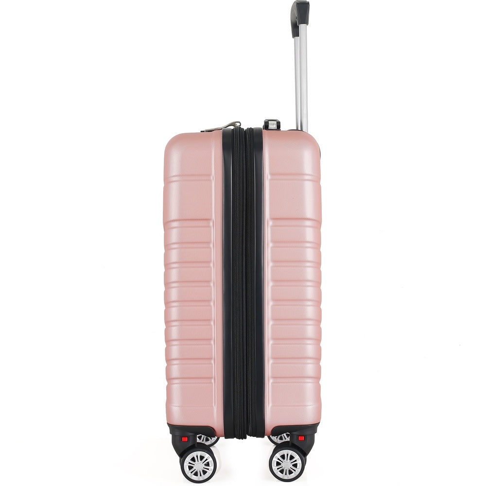 Maleta De Viaje Expandible para Cabina de Mano(10kg) Tamano S Bin M006 Oro Rosa