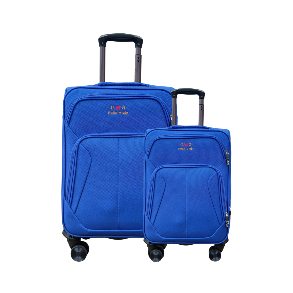 Juego Set Maletas X2 18,24 Pulg Bin M023 Azul Claro