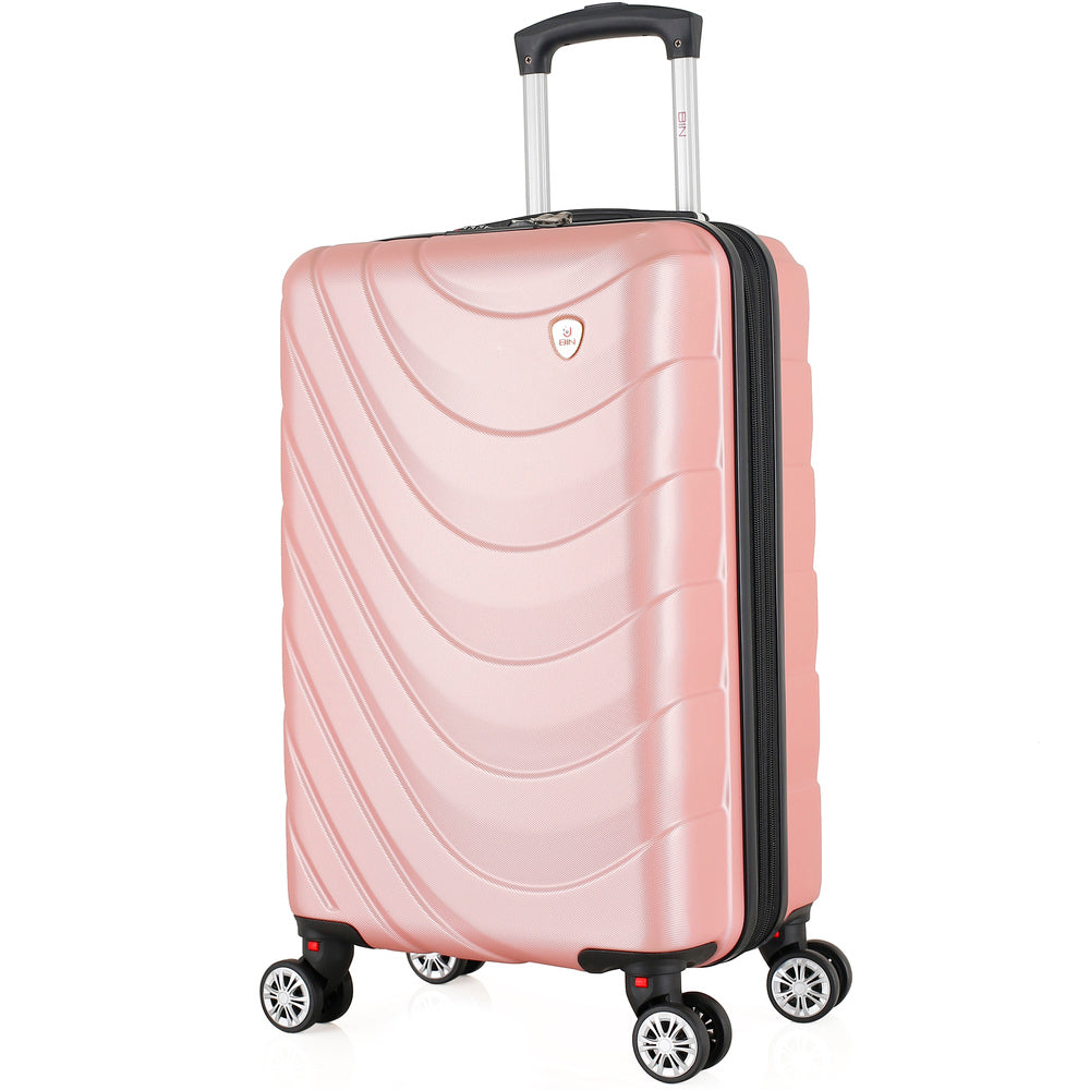 Maleta De Viaje Expandible para Cabina de Mano 10kg Tamano S Bin M007 Oro Rosa