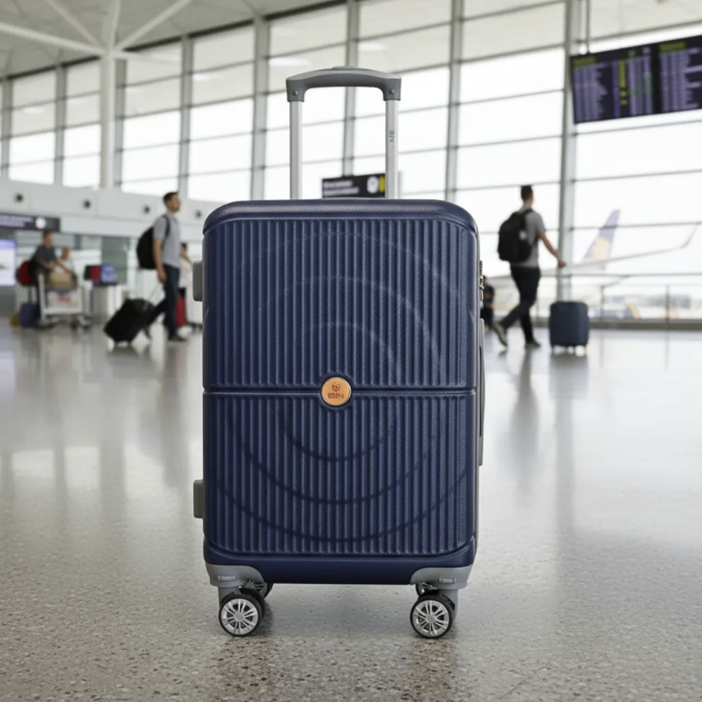 maleta de viaje 22 pulg expandible mediana bin m022 azul