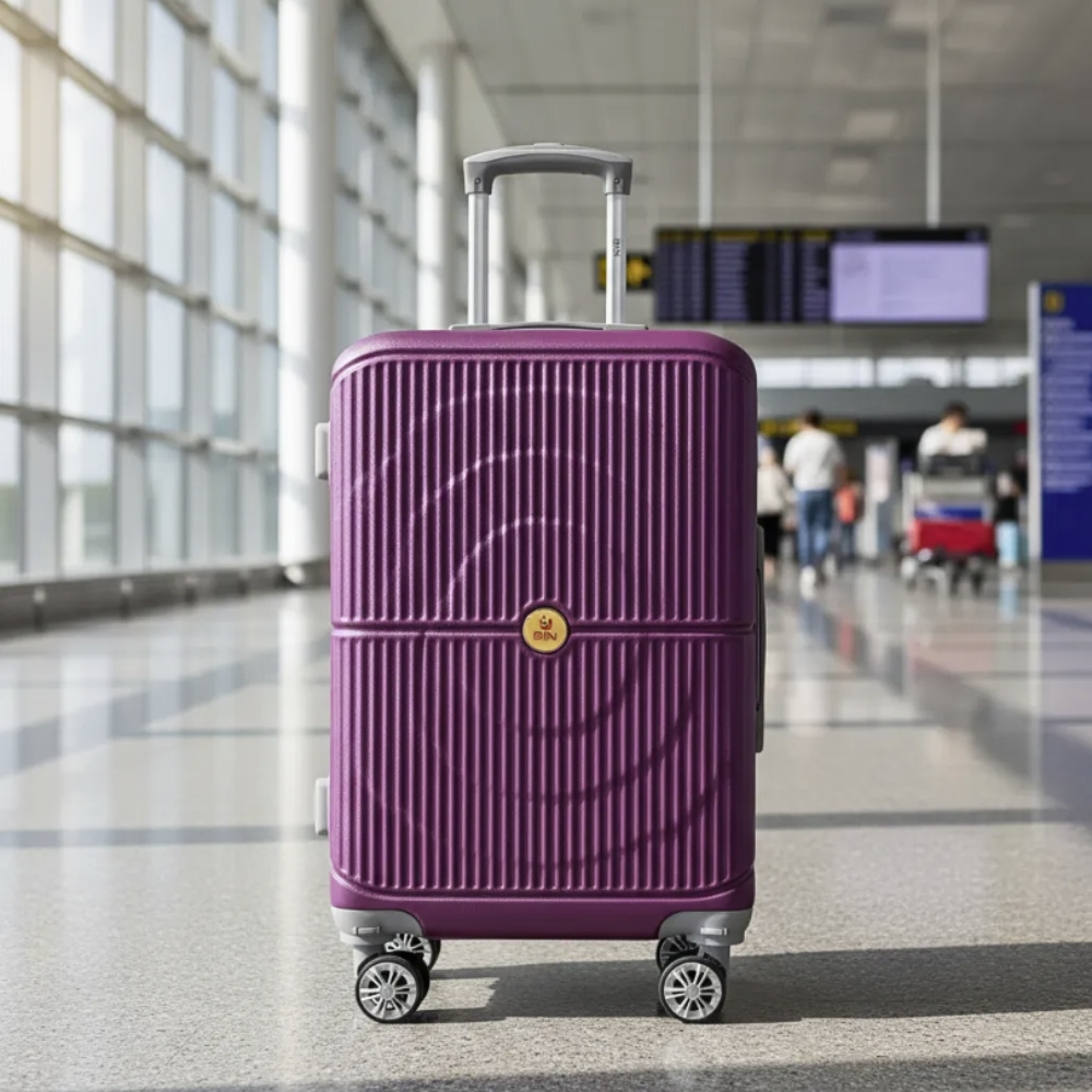 maleta de viaje 22 pulg expandible mediana bin m022 violeta