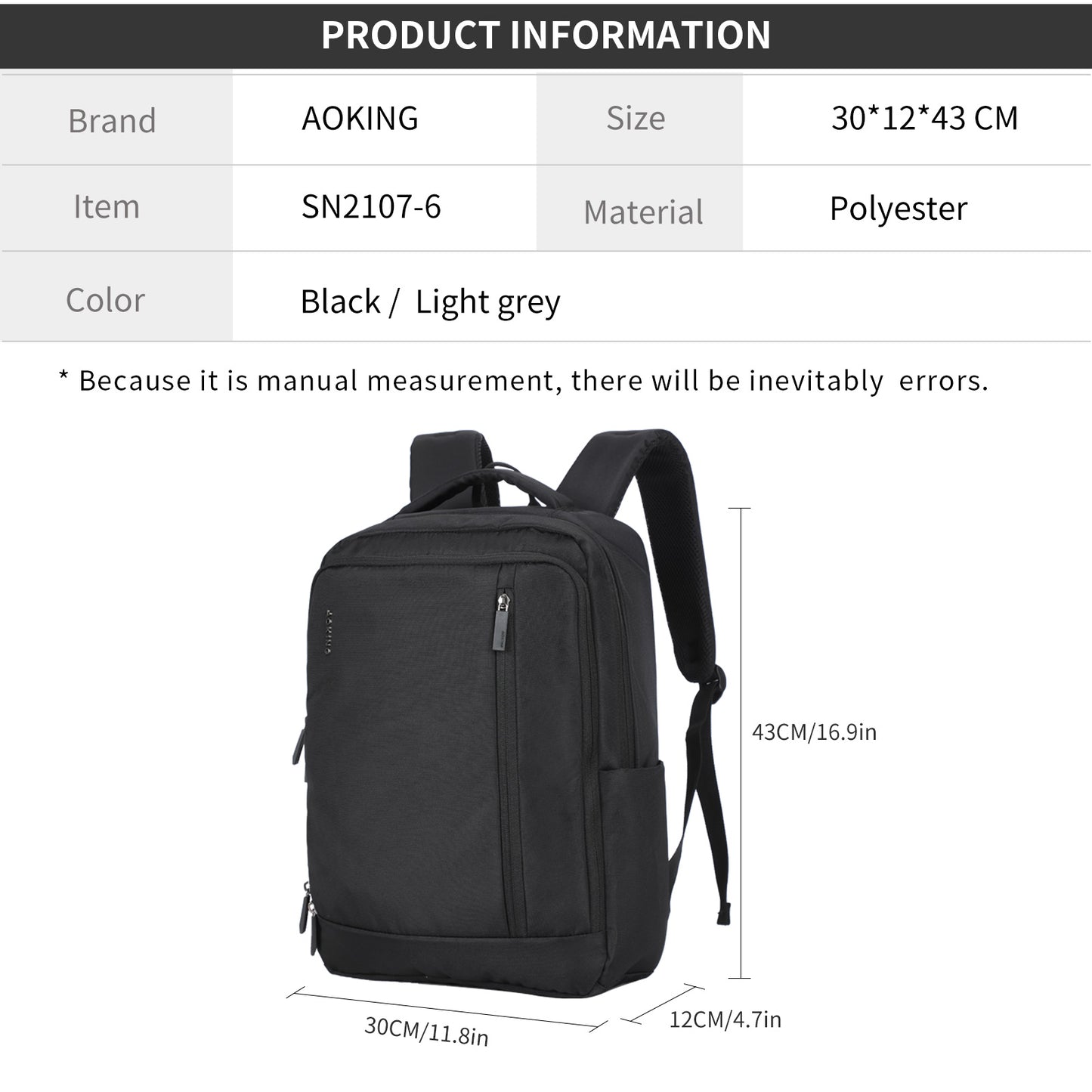 Morral Bin Sn2107-6 Aoking Negro