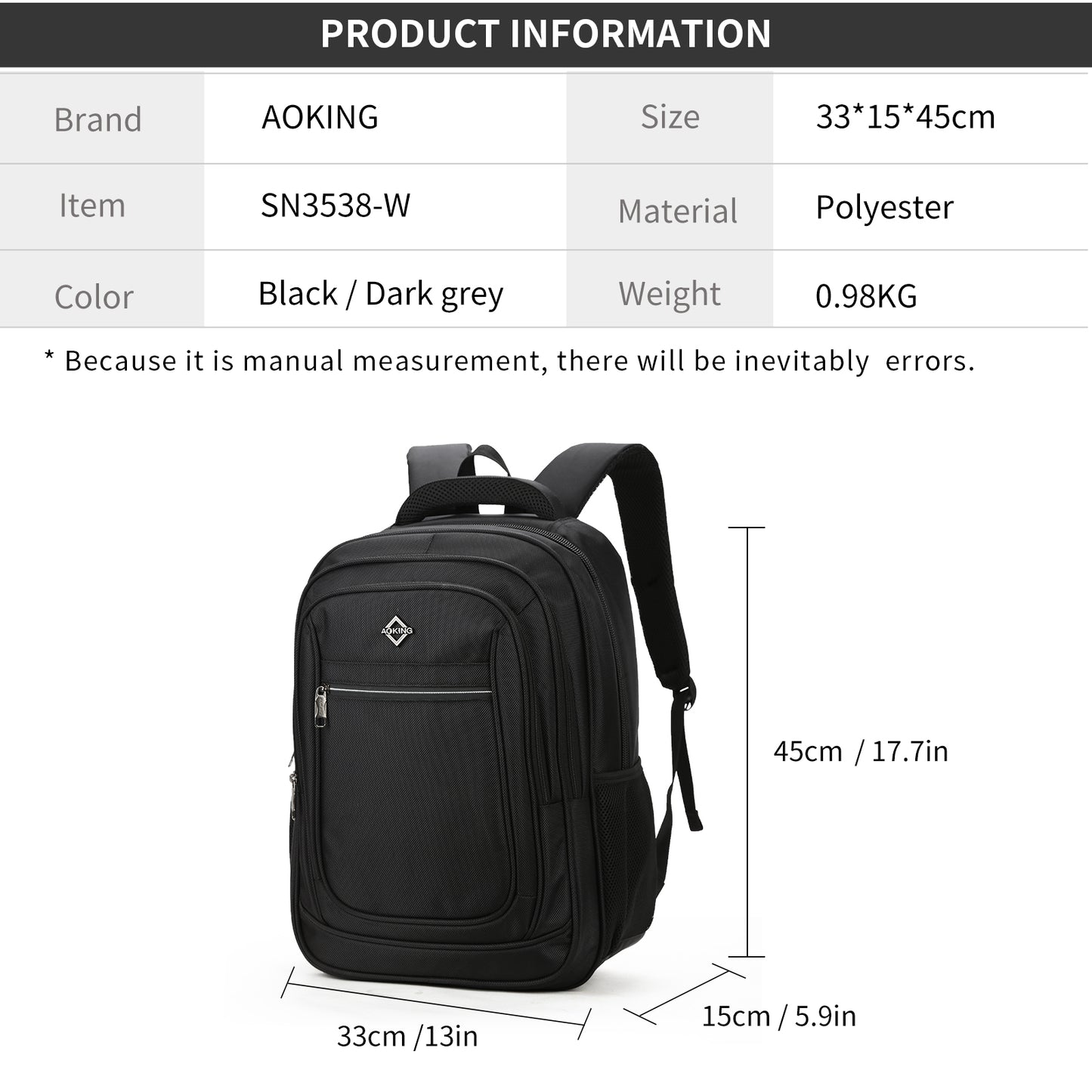 Morral Bin Sn3538-w Aoking Gris