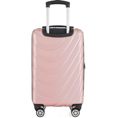 Maleta De Viaje Expandible para Cabina de Mano(10kg) Tamano S Bin M007 Oro Rosa