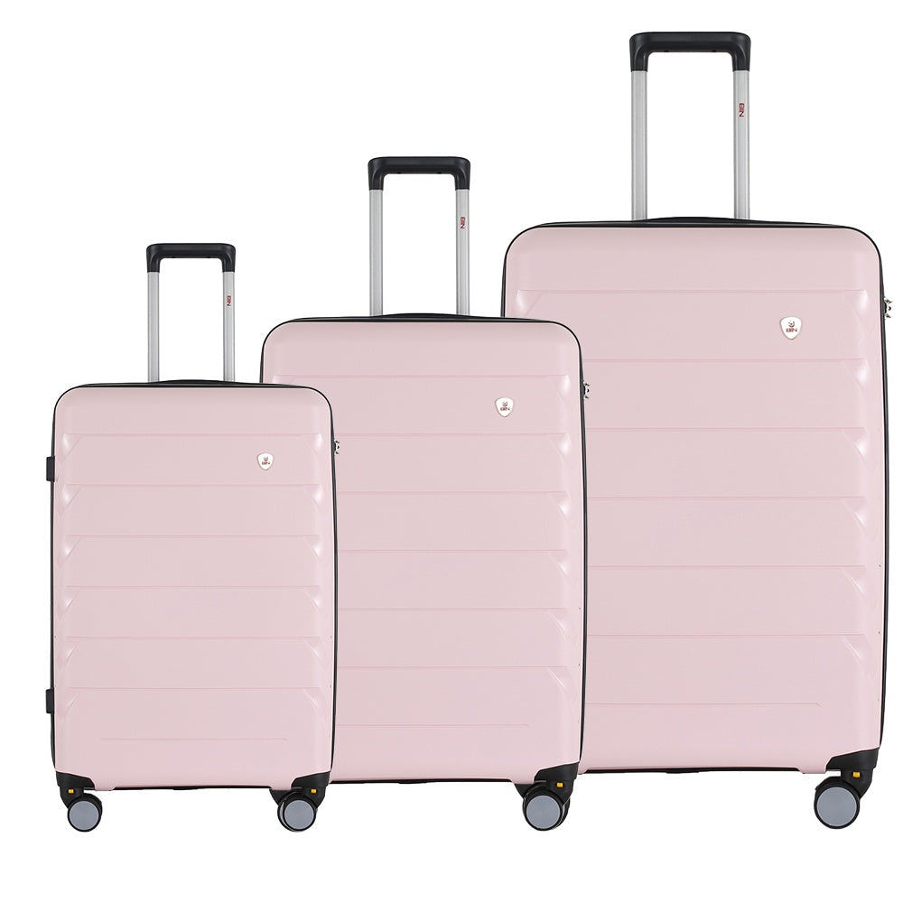 Juego Set Maletas X3 20,24,28 Pulg Bin M014 Rosado