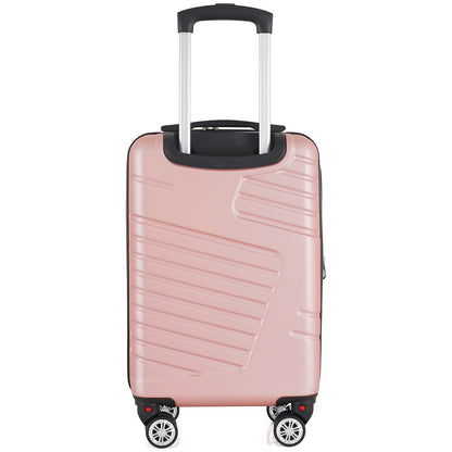 Maleta De Viaje Expandible para Cabina de Mano(10kg) Tamano S Bin M006 Oro Rosa