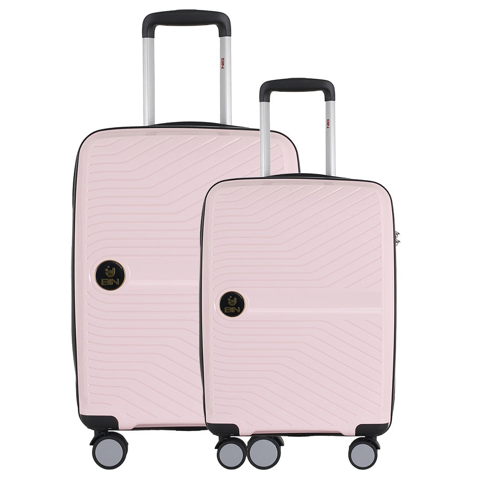Juego Set Maletas X2 20,24 Pulg Bin M013 Rosado