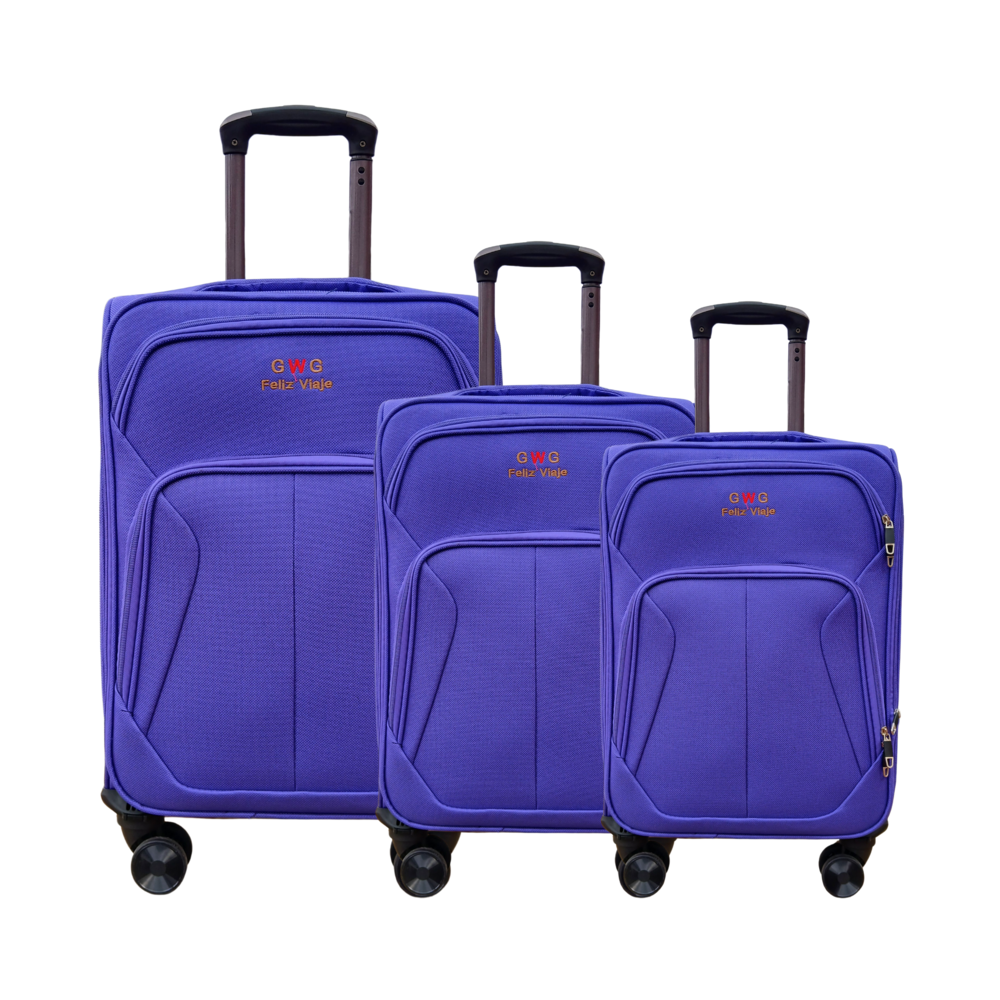 Juego Set Maletas X3 20,24,28 Pulg Bin M023 Violeta
