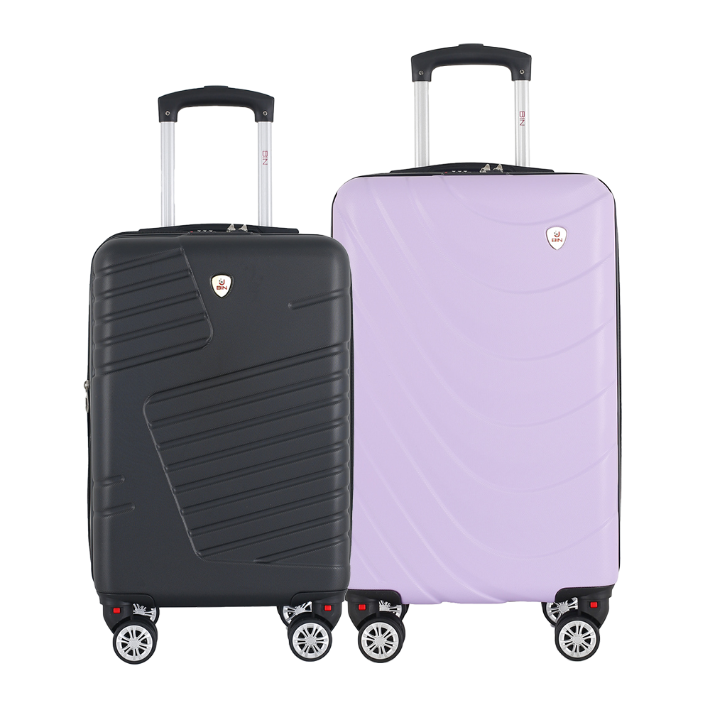 Set Maletas X2 19,20 Pulg Bin M006 Negro - M007 Violeta