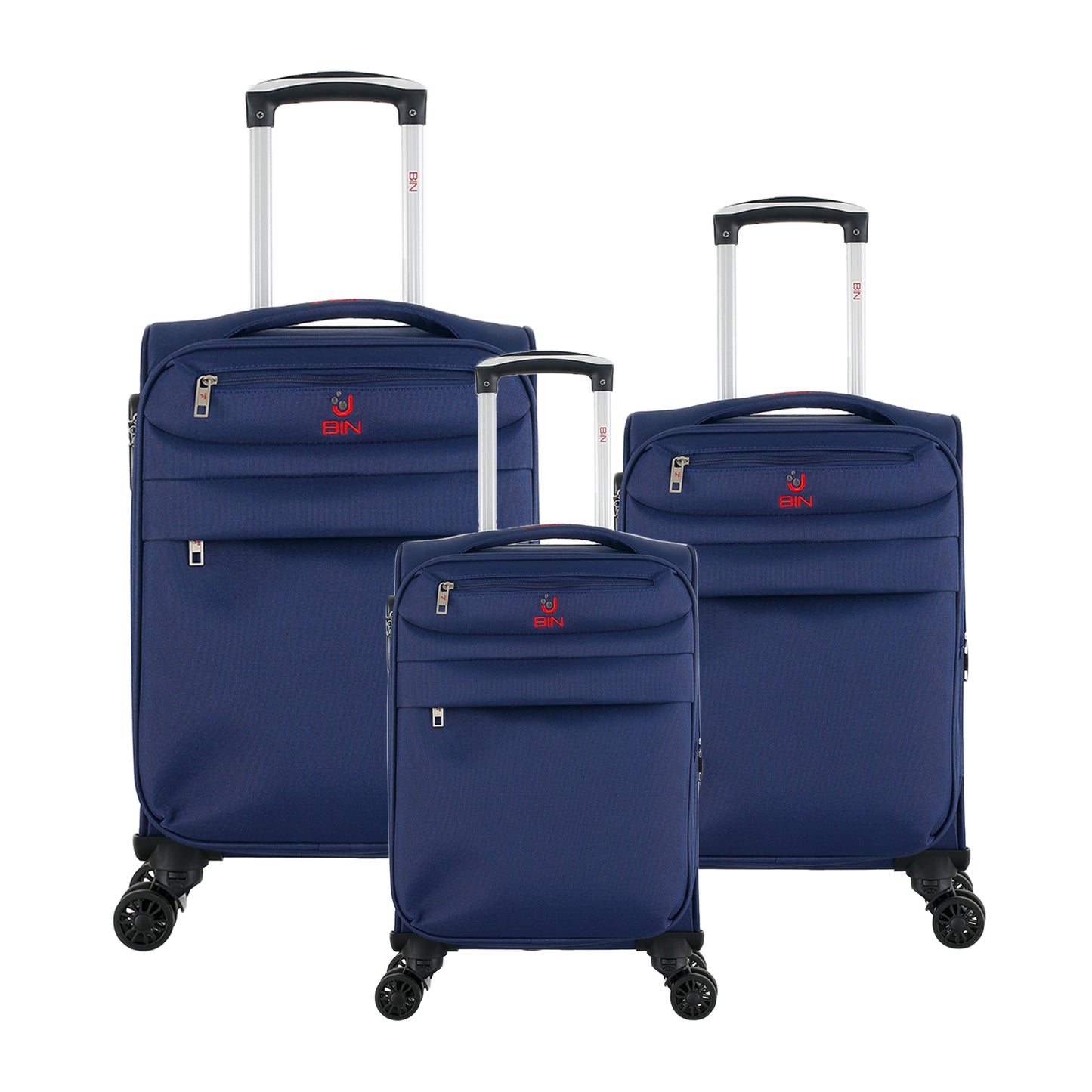 Juego Set Maletas X3 20,24,28 Pulg Bin M016 Azul