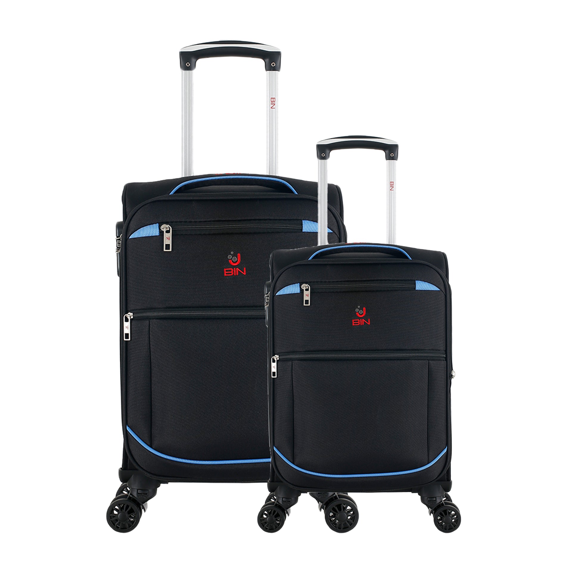 Juego Set Maletas X2 20,28 Pulg Bin M015 Negro