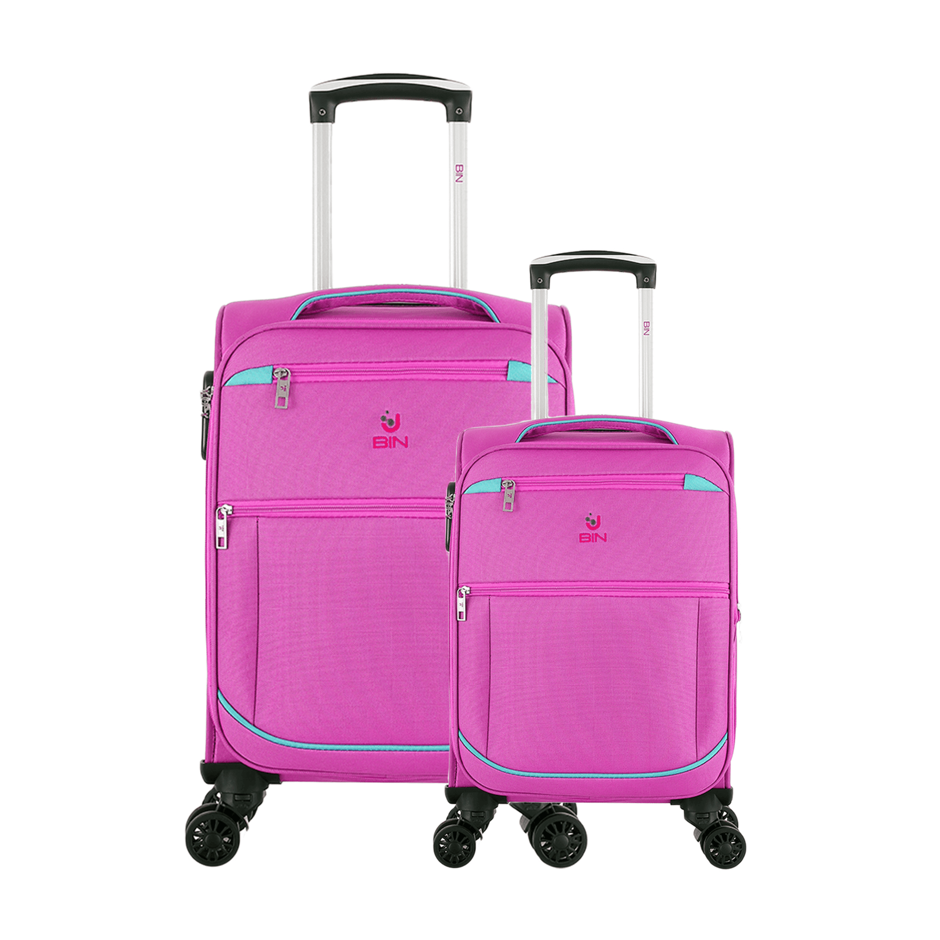 Juego Set Maletas X2 20,28 Pulg Bin M015 Rosado