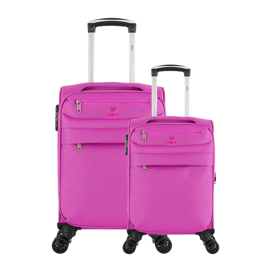 Juego Set Maletas X2 19,24 Pulg Bin M016 Rosado