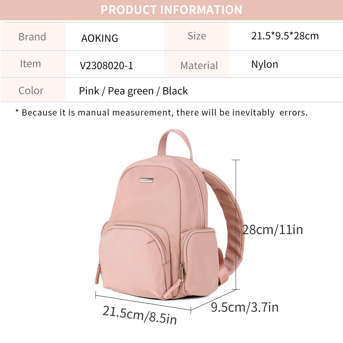 Morral Bin V2308020-1-2 Aoking Rosado